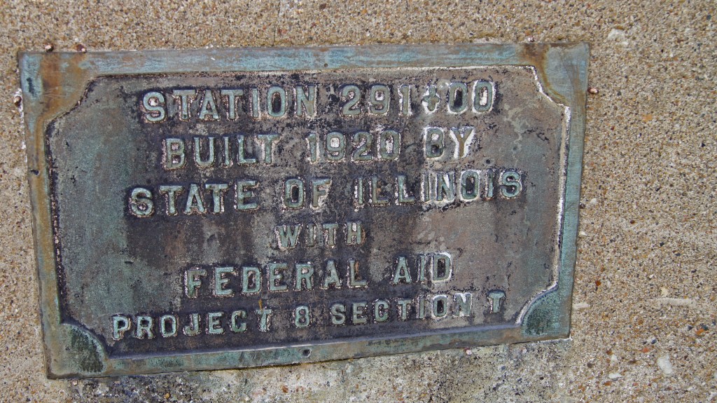 Bridge Placard 1920 Bridge Carlinville IL (ILd)