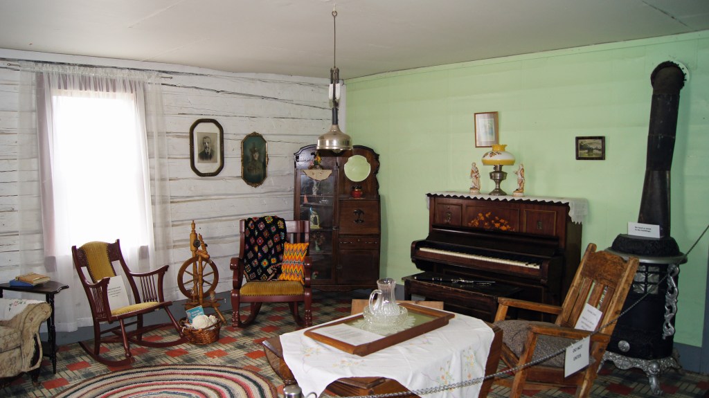 (interior views of) Home of Fred & Alice Taylor - 1828 Served as a way-point on the Spirit River Trail